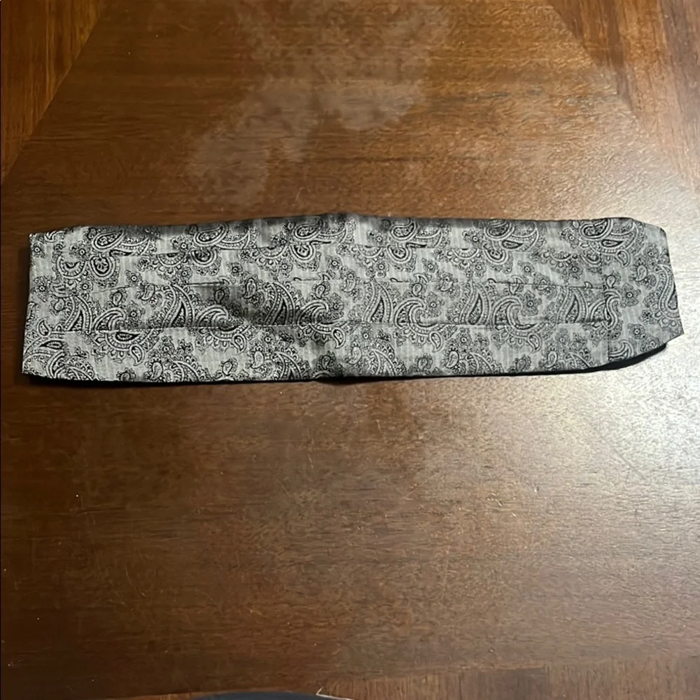 Christian Dior Black and Gray Paisley Men's Belt